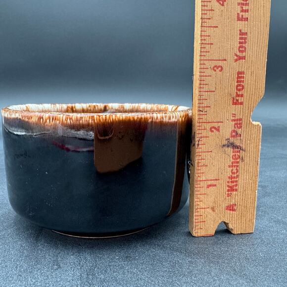 Vintage Pfaltgraff Gourmet Brown Drip Stackable Mug Closed Handle - Picture 8 of 10